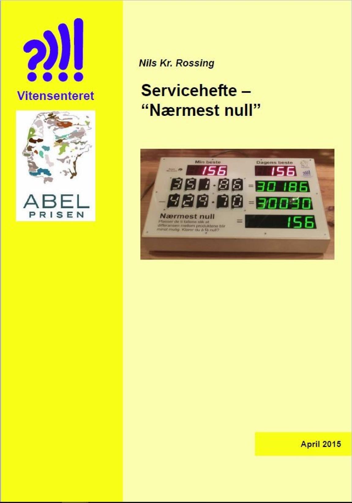 Servicehefte - Nærmest null forside